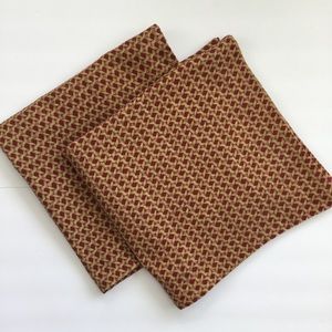 Euro Pillow Shams Geometric Red And Gold Unbranded.